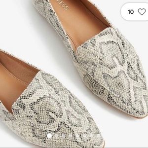 Express Flats Loafers Snakeskin Pattern Shoes Women's Size 8